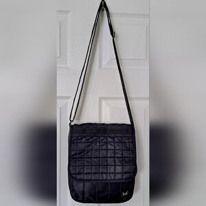 Lug Black Messenger Crossbody Bag